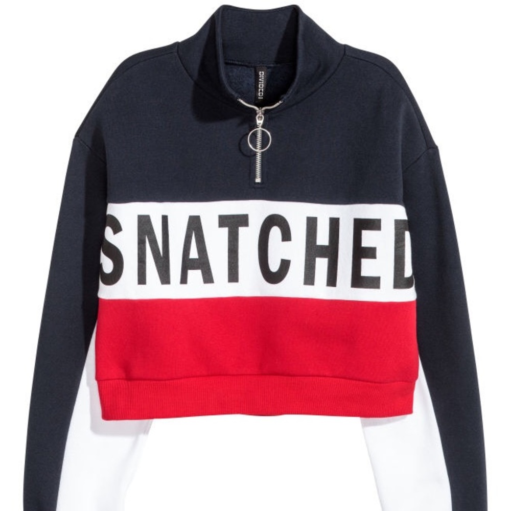H&M Snatched Cropped Sweatshirt